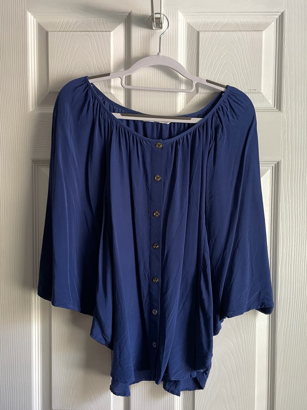 Trina Turk Silk Top in Royal Blue, Size M
